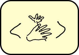 Hand with Flower Border Radius Badge
