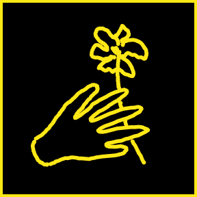 Hand with Flower Evening Badge