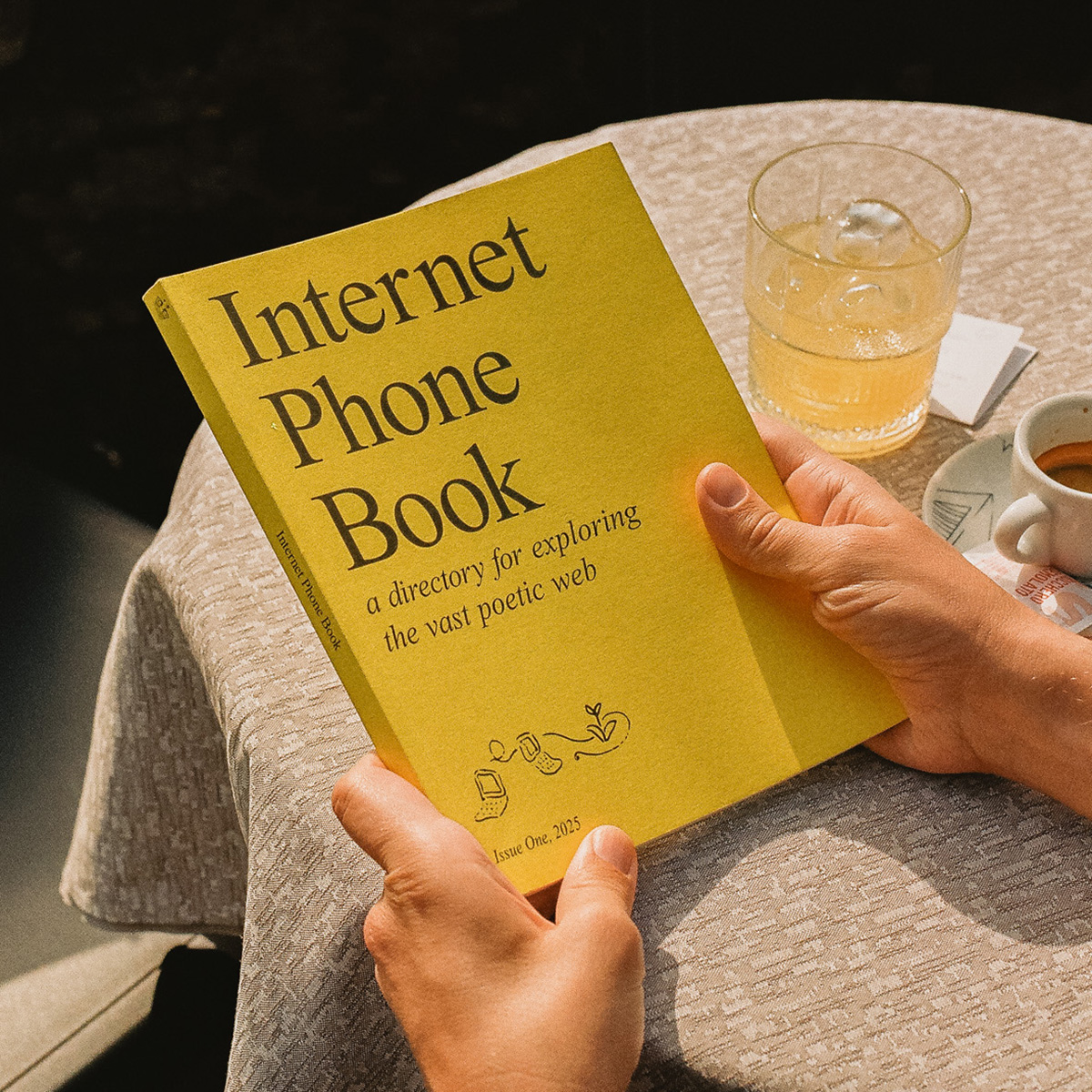 Internet Phone Book in hands